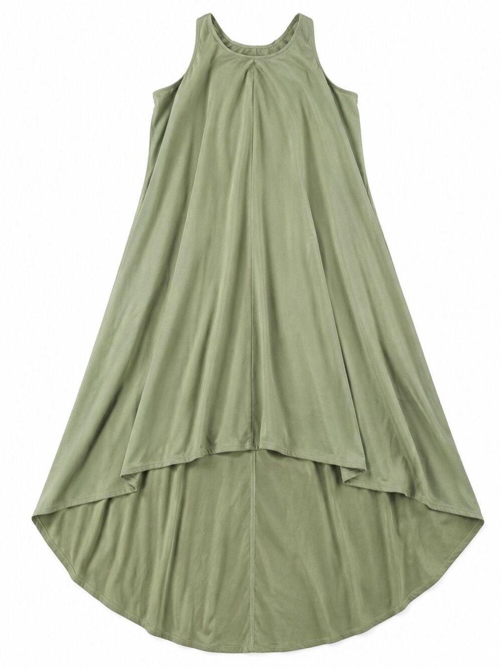 NWT Halara Breezeful Sage Green High Low Flowy Maxi Dress Size Large New